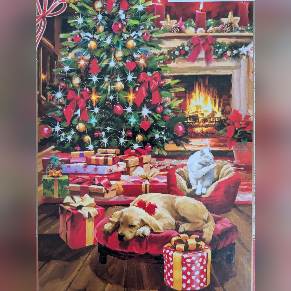 BUNDLE 3 Christmas Holiday Jigsaw Puzzle 1000 PC Fireside Dog Cat London Streets - Picture 5 of 15